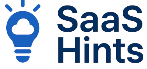 SaaS Hints logo with blue lightbulb and cloud icon representing SaaS and AI innovation.